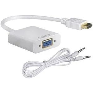 1080p Hdmi Male To Vga Female Video Converter Adapter Cable With Audio - For Pc Dvd Hdtv