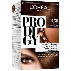 L'Oreal Paris Prodigy صبغة شعر خالية من الأمونيا - 5.3 بني ذهبي فاتح