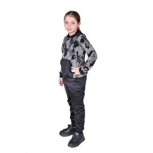 Caesar Girl Training Suit With Pocket - Grey Army