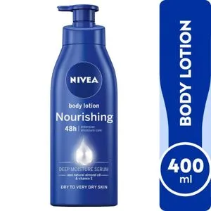 NIVEA Body Lotion Moisturizer for Extra Dry Skin, 48h Moisture Care, Nourishing Almond Oil & Vitamin E, 400ml