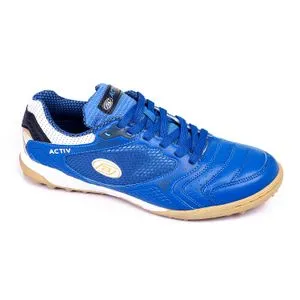 Activ Stitched Lace Up Hockey Football Shoes - Royal Blue & White