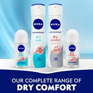 NIVEA Antiperspirant Roll-on for Women, 48h Protection, Dry Fresh Antibacterial, 50ml