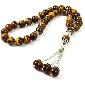 Rosary For Unisex From Tiger's Eye Stone, One Of The Precious Stones