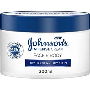 Johnson's Face & Body Intense Cream - للبشرة الجافة إلى الجافة جدًا - 200 مل