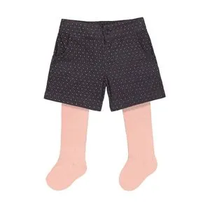 Mothercare Grey Glitter Spot Shorts And Pink Tights Set