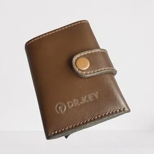 Dr.key Genuine LeatherTrifold Pop Up Wallet RFID Blocking 400-plprown