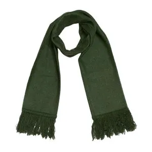 Scarf Collections Solid Wool Winter Scarf/Shawl/Wrap/Keffiyeh/Headscarf/Blanket For Men & Women - Medium Size 37x170cm - Dark Olive Green