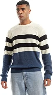 Ravin Navy Wide Stripes Slip On Pullover