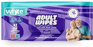 White adult wipes 48