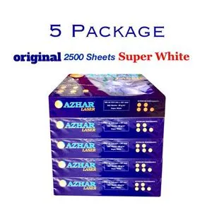 Azhar A4 Print And Copy Paper - 80G - 5 Reams - Super White - 2500 Sheets