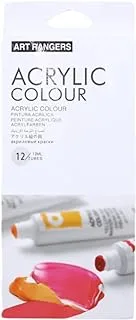 Art Rangers Acrylic Color Tubes 12 ml Pack Of 12 Tubes - Multi Color. علبة ألوان أكريليك من آرت رينجرز 12 مل عبوة من 12 أنبوبًا - متعددة الألوان