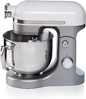 Ariete 1589 Moderna Planetary Mixer, 1600 Watts, 11 speeds, 5.5 Litres, 3 accessories for kneading, mixing and whipping. White (by Delonghi Group)- 1 Year Warranty