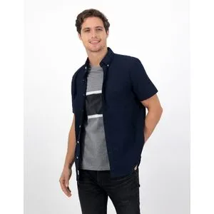 American Eagle Classic Fit أكسفورد قميص بأكمام قصيرة وأزرار لأعلى