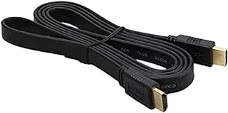 كابل HDMI مسطح عالي السرعة ذكر إلى ذكر من كيندكس KX 2821 ، 5 متر - أسود