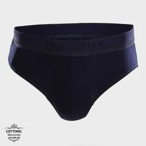 Cottonil Mercerisé Brand Logo Navy Blue Briefs