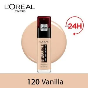 L'Oreal Paris Infaillible 32H Fresh Wear Foundation 120 Vanilla - SPF 25 + Vitamin C