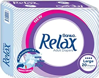 Relax Adult Diapers Large 20 diapers