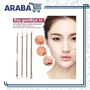 Blackhead And Pores Removing Needle - 4Pcs