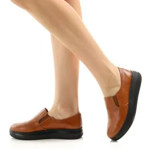 Women's Medical Shoes With A Soft Wedge Sole , From 37 To 45 - Havana