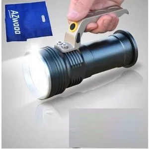 LED Zoom ,Rechargeable  Handheld Flashlight - 8000 Lumen + Free Bag