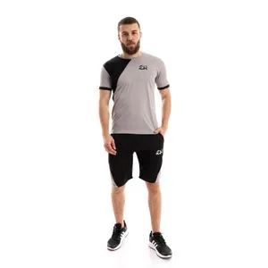 Caesar Sport T-Shirt With Short Set - Grey