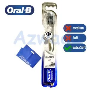 ORAL-B Toothbrush CRISScross With Charcoal  EXTRAsoft40 +Azwaaa Bag