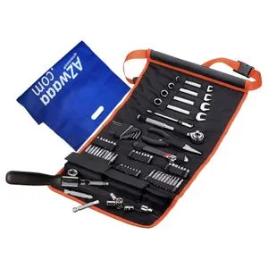 BLACK+DECKER A7063 Handy Roll-up Bag With Car Tool Accessories - 76 Pcs + Azwaaa Bag