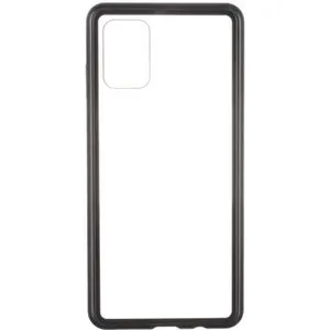 Fashion 360 Full Protection Magnetic Back Cover For Samsung Galaxy A71 - Clear And Black