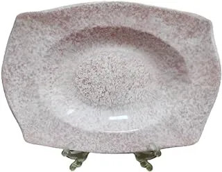 Pure 136189 Melamine Granite Small Square Food Service Plate For Home And Restaurant - Pink