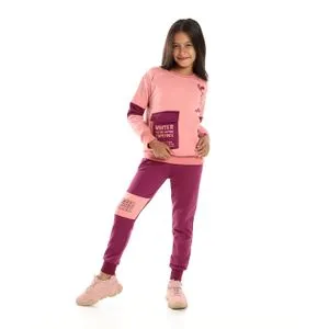 Caesar Printed Girls Training Suit With Pocket