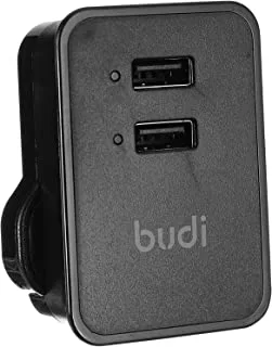 Budi M8J053U-BK شاحن منزلي USB 2.1A + كابل لايتنينج أبل 120 سم أسود