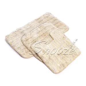 Tiba Shaggy Bath Rug Set - 3 Pcs - Biege (50×80 Cm /2/50×40 Cm )