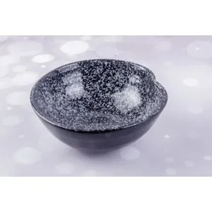 Ebda3 Men Masr Dark Grey Ceramic Soup Bowl- 17 X 7 Cm