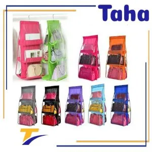 Taha Offer Wardrobe Organizer 6 Large Slots Holds Bags Shoes And Clothes 1 Piece