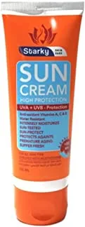 Starky Skin Care Sun Cream + 50 SPF High Protection UVA + UVB -Protection For All Skin Type Enriched With Multivitamins-100ml