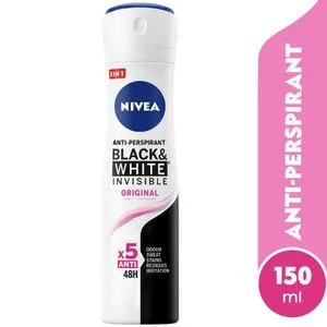 NIVEA Antiperspirant Spray for Women, 48h Protection, Black & White Invisible Original, 150ml