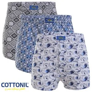 Cottonil Bundle Of Three Unique Patterned Cotton Boxers