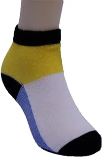 White Flower Cotton Above Ankle Sock for boys-Multicolor-2 Years