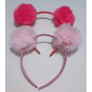 Panda Ears Head Bands-Pack Of 2 - Pink And Melon