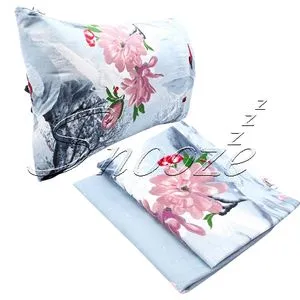 Snooze Flat Bed Sheet  (Swan)  180*240 Cm + Free Pillow Case.