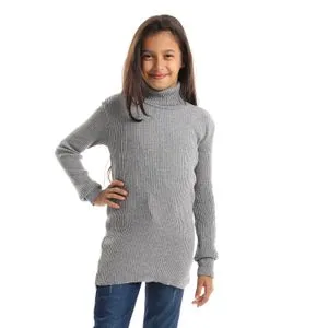 Caesar Girls Wool Pullover With High Neck