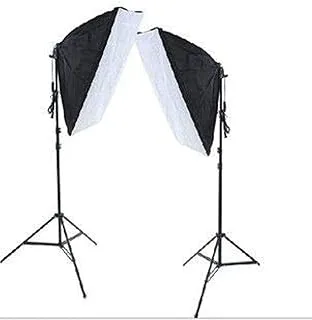 Photography rectangle continuous softbox lighting kit 4pcs 50x70cm softbox 2pcs light holder stand photo studio equipment set