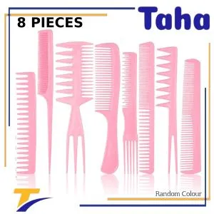 Taha A Set Of Multi-shaped Hair Combs 8 Pieces