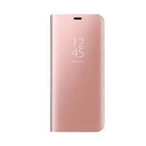 Huawei Honor View 10 Leather Case Cover With Flip Stand Function Plating Mirror-Rose Gold