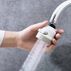 Sprinkler Tap Movable Rotating Faucet Home Shower Anti Splash Water Faucet Water Saving Filter Water Saving With 3 Patterns For Home Restaurant (White).