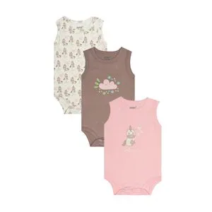Junior High Quality Cotton Blend And Comfy Sleeveless Bodysuit P/3