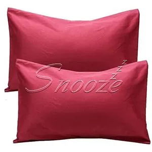 Snooze Pillowcases - 2 Pcs - Dark Red