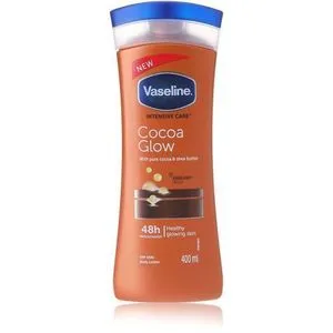 لوشن الجسم Vaseline Cocoa Glow بالكاكاو النقي وزبدة الشيا - 400 مل