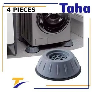 Taha Offer Set Of Bases For Installing The Washing Machine Bag 4 Pieces Grey Color