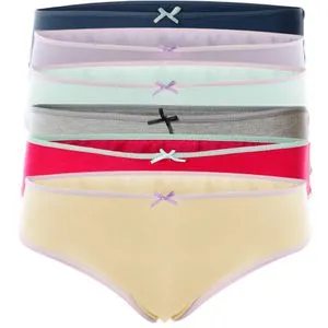 Mesery Bundle Of Six Ultra Soft Hipster Panties - For Girls